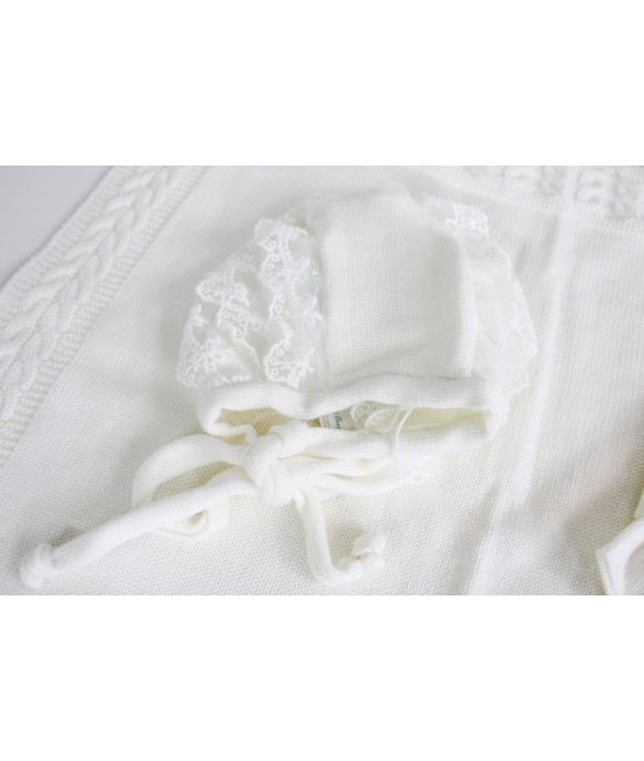 Wool Baptism Set - 2 Pcs Set with Culottes §814
