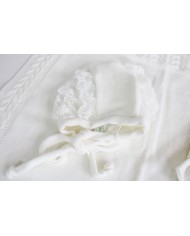 Wool Baptism Set - 2 Pcs Set with Culottes §814