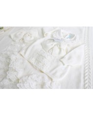 Wool Baptism Set - 2 Pcs Set with Culottes §814
