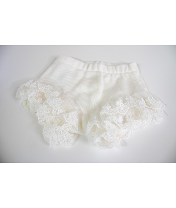 Wool Baptism Set - 2 Pcs Set with Culottes §814