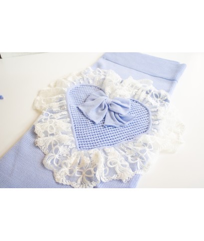 Set Battesimo Pizzo Nuovo Lana - Tutina §815