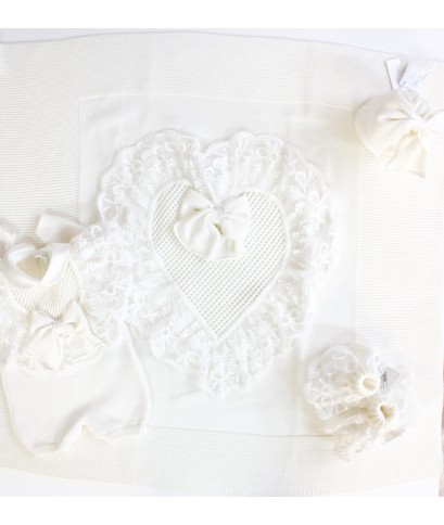 New Wool Lace Baptism Set for Newborns - Romper §820