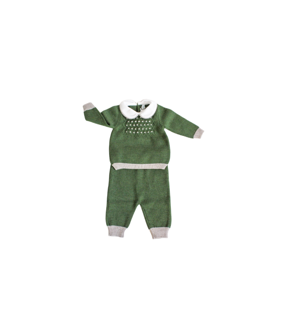 Wool Smock Stitch Series -  2 Pcs Set (Sweater + Trousers) §825