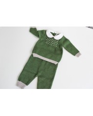 Wool Smock Stitch Series -  2 Pcs Set (Sweater + Trousers) §825