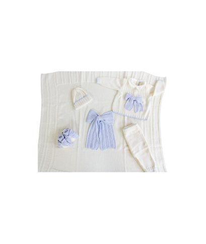 Set Costone Con Fioccone Lana Per Neonato - Coprifasce §830