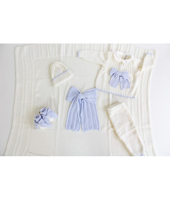 Rib Set with Wool Bow - 2 Pcs Headband Cover §830