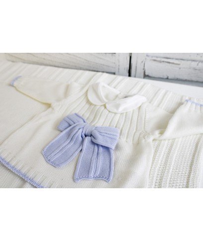Set Costone Con Fioccone Lana Per Neonato - Coprifasce §830