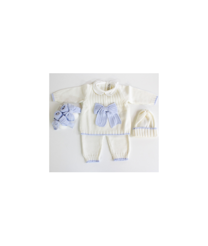 Serie Costone Con Fioccone Lana - Coprifasce Con Scarpette + Cappellino §831