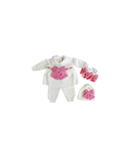 Wool Bow Series - Onesie with Shoes + Hat