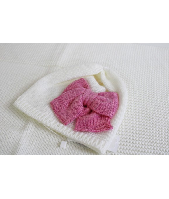 Wool Bow Series - Onesie with Shoes + Hat