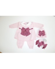 Wool Bow Series - 2 Pcs Headband Cover with Shoes + Hat §834