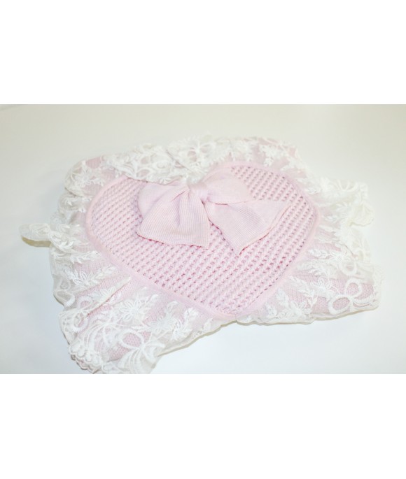 New Wool Lace Baptism Set - 2 Pcs Bandana with Pants §838