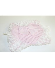 New Wool Lace Baptism Set - 2 Pcs Bandana with Pants §838