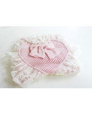 Set Battesimo Pizzo Nuovo Lana - Coprifasce Con Pantalone §838