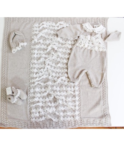 Wool Baptism Set - Onesie §839