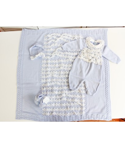 Set Battesimo Lana - Tutina §842