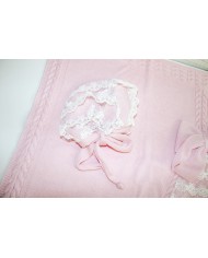 Set Battesimo Lana - Coprifasce Con Coulotte §843