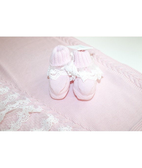 Set Battesimo Lana - Coprifasce Con Coulotte §843