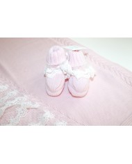 Set Battesimo Lana - Coprifasce Con Coulotte §843