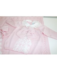 Set Battesimo Lana - Coprifasce Con Coulotte §843