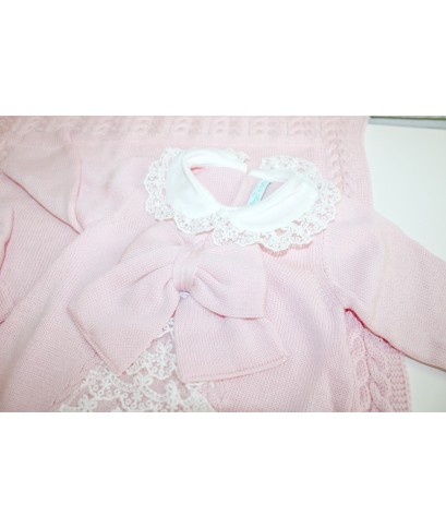 Set Battesimo Lana - Coprifasce Con Coulotte §843