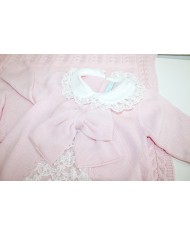 Set Battesimo Lana - Coprifasce Con Coulotte §843
