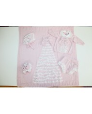 Wool Baptism Set - 2 Pcs Bandana Cover with Culottes §843