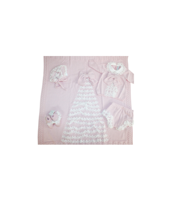 Set Battesimo Lana - Coprifasce Con Coulotte §843