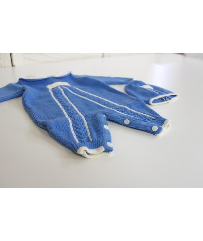 Serie Trecce Con Bottoni Lana - Tutina Con Cappellino §854