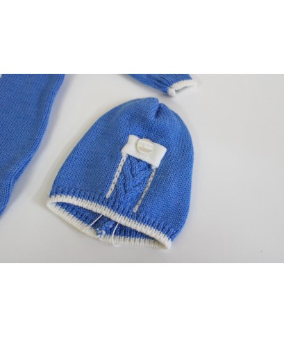 Serie Trecce Con Bottoni Lana - Tutina Con Cappellino §854