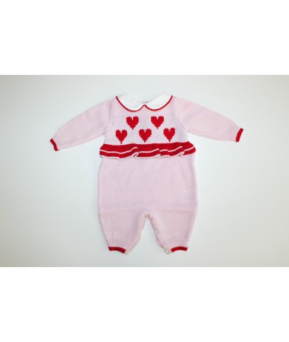 Serie Rouches & Cuore Intarsiato Lana - Tutina §855