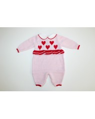 Serie Rouches & Cuore Intarsiato Lana - Tutina §855