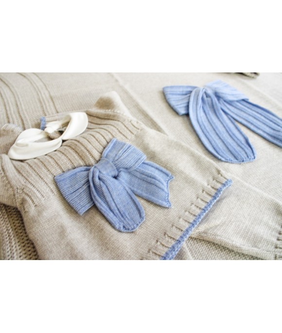 Rib Set with Wool Bow - Headband Cover §858