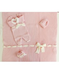English Wool Knit Set - Onesie Without Hat §862