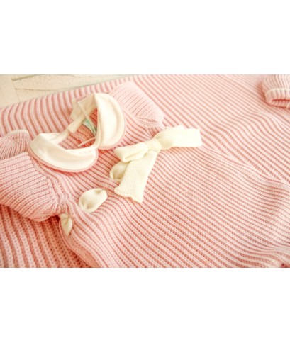 Set Maglia Inglese Lana - Coprifasce Femminuccia  Senza Cappellino §862