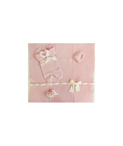 Set Maglia Inglese Lana - Coprifasce Femminuccia  Senza Cappellino §862