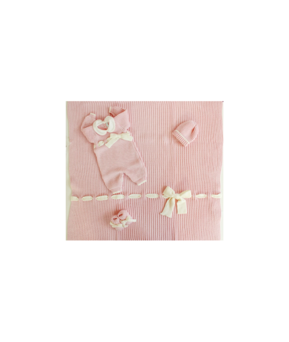 English Wool Knit Set - Onesie Without Hat §862