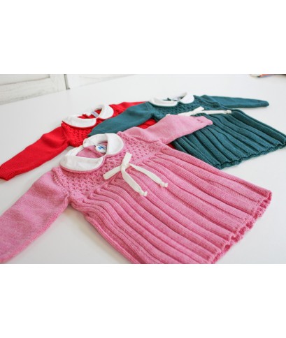 Dress with knot on the chest, wool §885