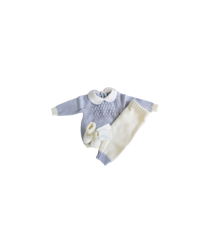 Smock Stitch Wool Series - 2 Pcs Baby Boy's Headband Cover with Shoes §892