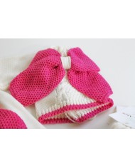 Serie Grana Di Riso Lana - Coprifasce Con Scarpette + Cappellino §893