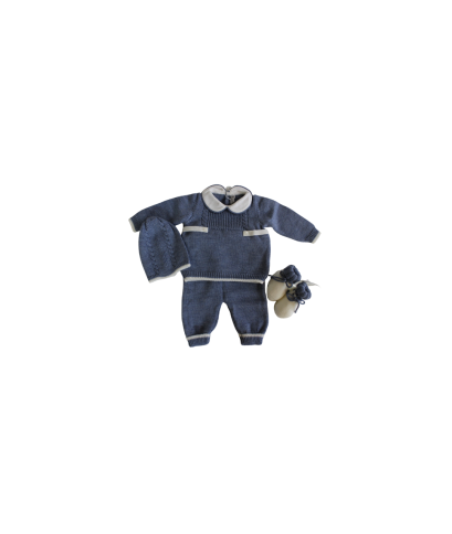 Serie Trecce Lana - Coprifasce Con Scarpette + Cappellino §894