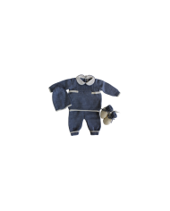 Serie Grana Di Riso Lana - Coprifasce Con Scarpette + Cappellino §893