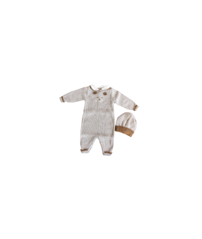 Wool Teddy Bear Series - Onesie with Hat §890
