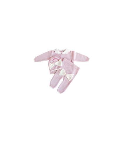 Wool Bow Series - 2-Piece Set with Hat §993