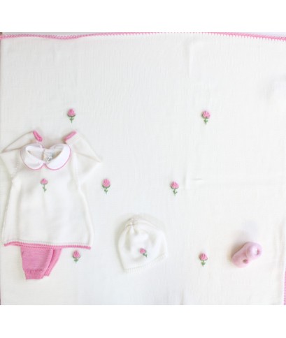 Tulip Wool Set for Newborns - Baby Girl's Layette §917
