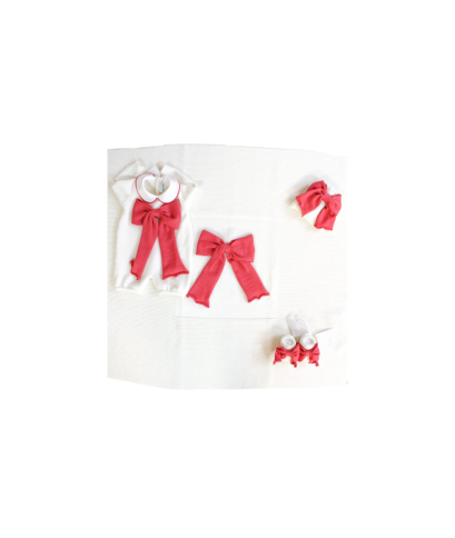 Long Wool Bow Set for Newborn Baby Girl - Romper §926