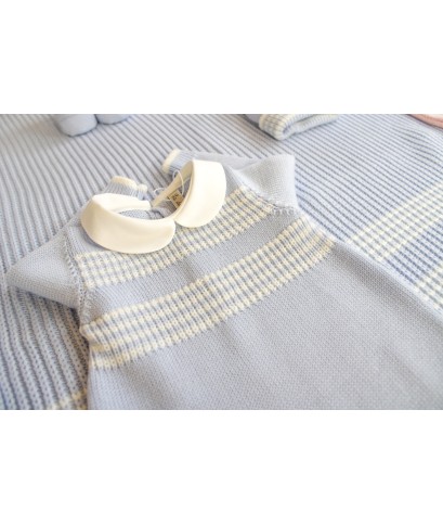Navy Wool Set for Newborns - Onesie §958