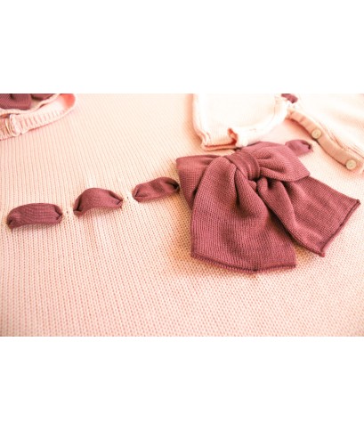 Wool Bow Set for Newborns - Onesie §833