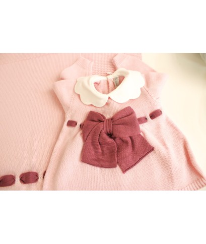 Wool Bow Set for Newborns - Baby Girl's Layette §832