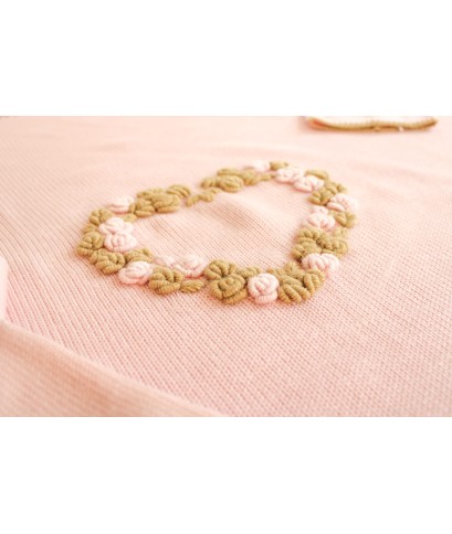 Rococo Heart Wool Set for Newborns - Baby Girl's Layette §807